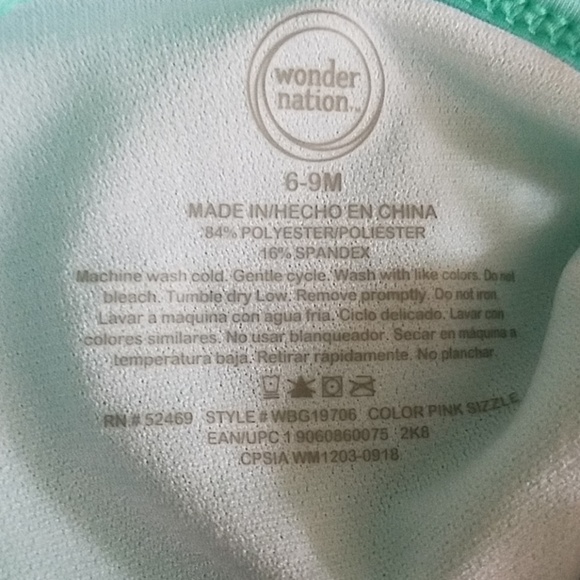 Mermaid asymmetrical strap one piece swimsuit baby - Picture 5 of 5